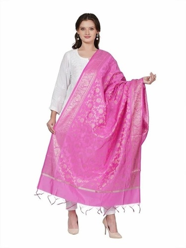 Pink Silk Dupatta