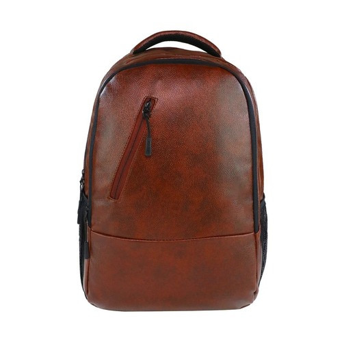 Faux Leather Laptop Backpack - Design: Na