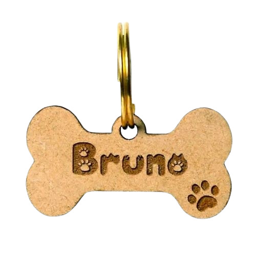 Bruno Wooden Dog Tag