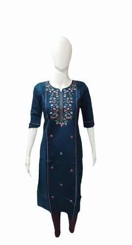 Casual Wear Rayon Embroidered Kurti