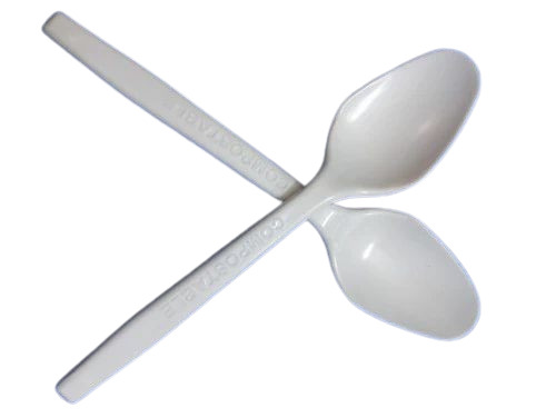 White Biodegradable Spoon