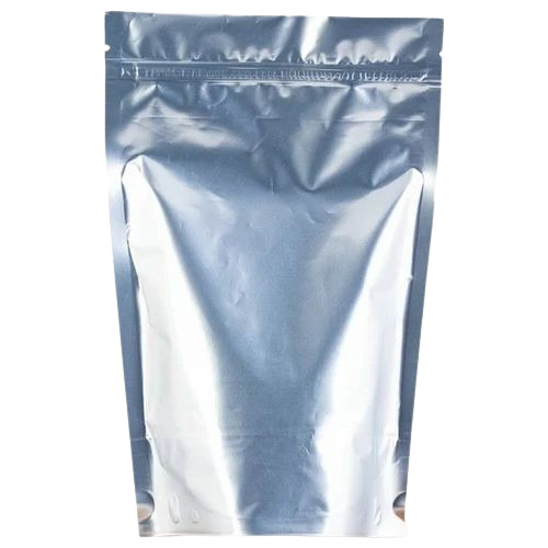 Silver Zipper Stand Up Pouch - Material: Plastic