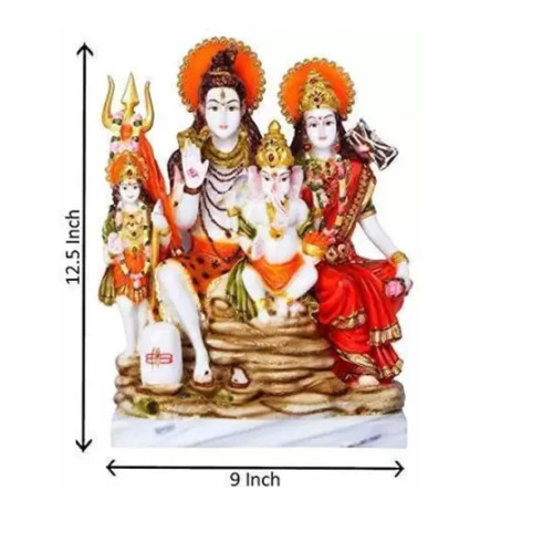 Marble Shiv Family Statue