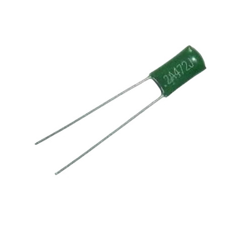 Metallized Film Capacitor - Color: Green & Silver