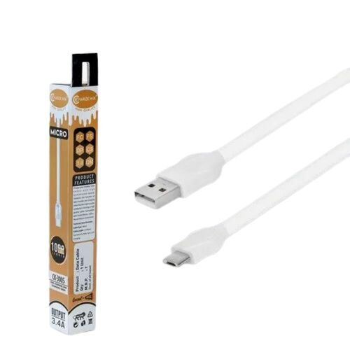 White Usb Data Cable - Android Version: Yes