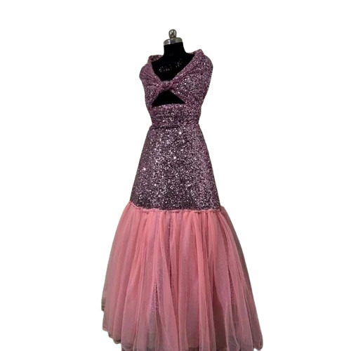 Elegant Sequence Wedding Gown Fabric - Gender: Women
