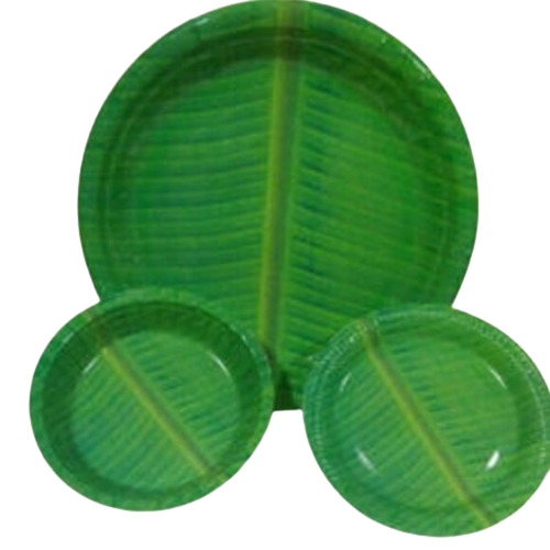 Green Biodegradable Paper Plate