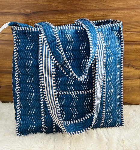 Indian Wholesale Natural Cotton TIGER Printed Tote Bag Reusable Waterproof Shopping Bags for Travel Picnic Daily Use