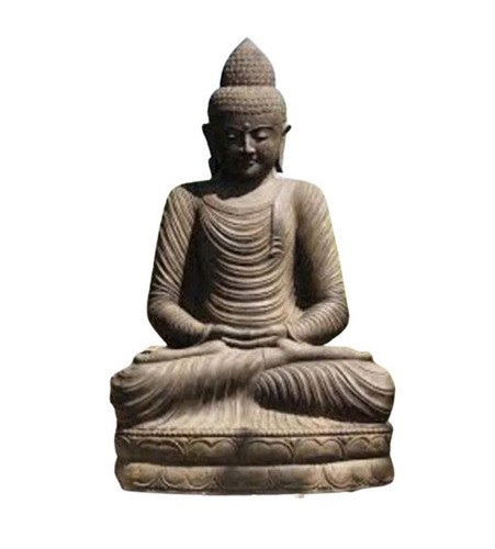 Fiber Buddha Statue - Color: Brown
