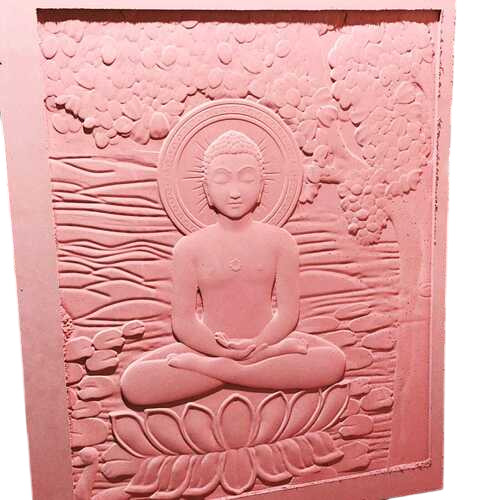 Mdf Buddha Wall Mural - Fine Finished, Rectangular Customized Size, Brown | Durable, Single Printed Indian Style