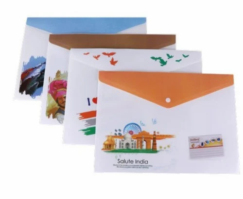Pvc Printed Button File Folder
