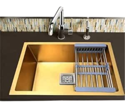Golden Stainless Steel Sink By Shri Siddhivinayak Home Decoration