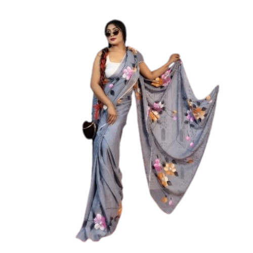 Handloom Khadi Cotton Saree with Hand Painted Work