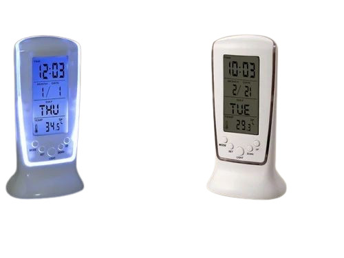 Corporate Backlit Table Clock - Color: White