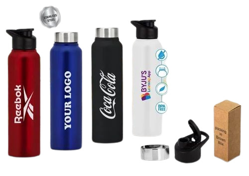 Corporate Straight Steel Single Wall Bottle - Capacity: 1 Ltr