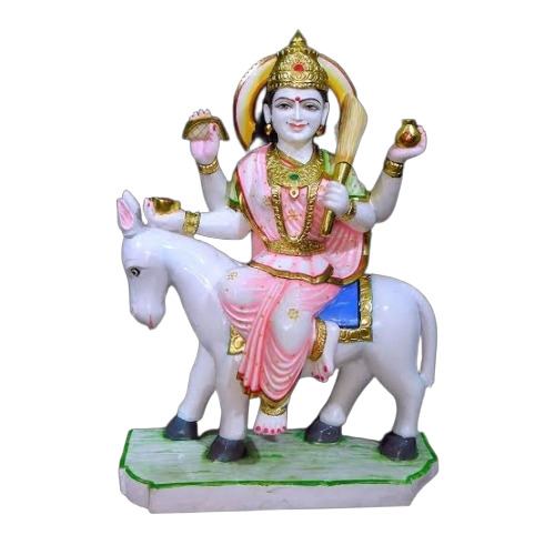 Sheetla Mata Marble Statue