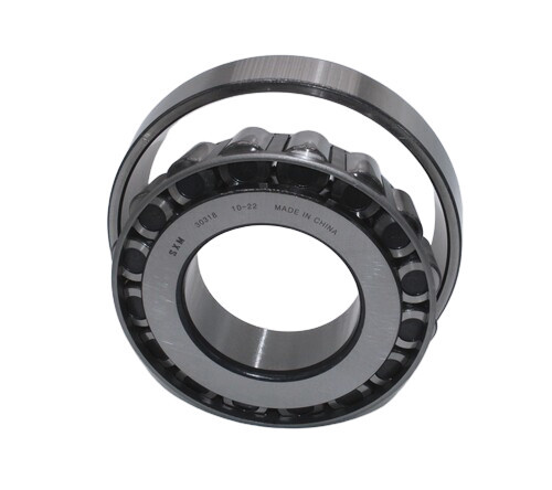 Taper Roller Bearing 30318 - Steel, 90mm Bore, Silver, Single Row | Handles Combined Radial and Axial Loads, Tapered Design, High Load Capacity