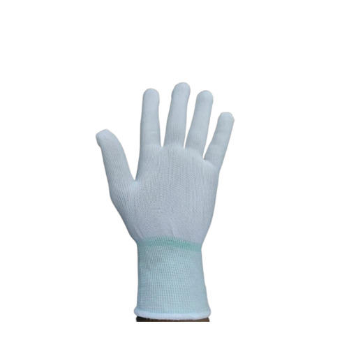 White Cotton Knitted Glove