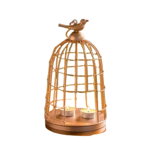Gleaming Bird Metal T-Light Candle Holder