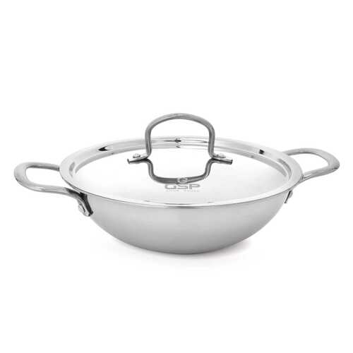 Triply Stainless Steel Kadai With Lid - Capacity: 1.1 To 5.7 Ltr