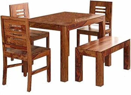 Brown Wooden Dining Table Set