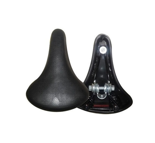 Bicycle Seat - Plastic Material, Standard Size, Solid Surface, Black Color | Lightweight, Easy to Install, Good Finish