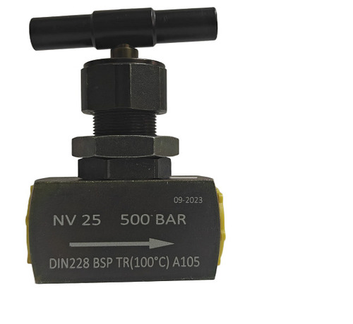 1/2 Inch Black SS Needle Control Valve