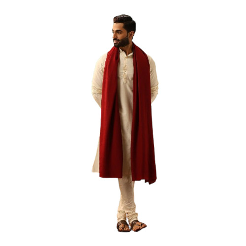 Red Woven Cohen Pashmina Shawl - Feature: Skin Friendly