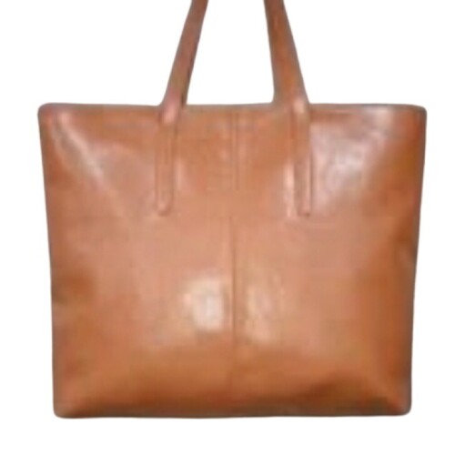 Leather Ladies Hand Bag - Color: Tan