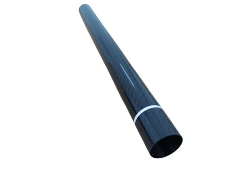 Wrapped Carbon Fiber Tubing - Carbon Fiber, 30mm x 28mm x 1mm, Black, Durable Industrial Grade