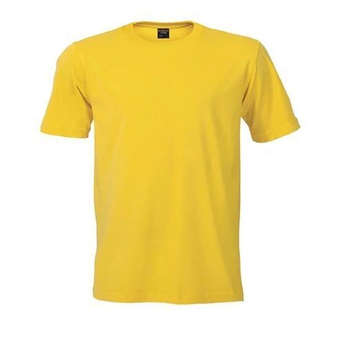 Mens Round Neck T Shirt - Color: Yellow