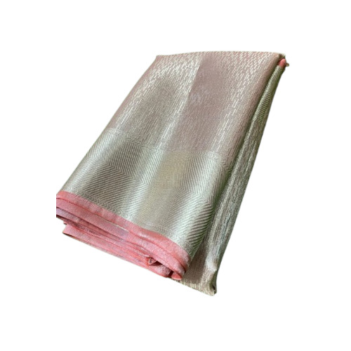 Light Pink Tussar Silk Saree