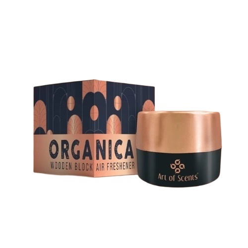 Organica- Aromatic Woods Wooden Block Air Freshner - Feature: Spill-Proof
