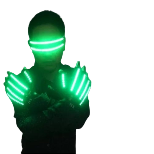 Led Glow Gloves Glasses Set