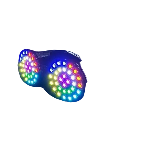 Rainbow Led Pixel Goggles Led Party Glasses  - Color: Black