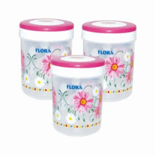 Printed Plastic Container ((3 Set )