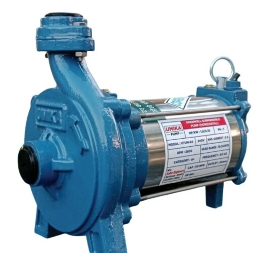 1 Hp Monoset Openwell Pump - Color: Blue And Silver