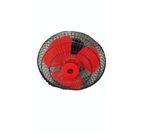 Dc Fan - Plastic Material, 12v Voltage, Red Color, 3 Blades | Solar Power Source, Energy Efficient Design, Lightweight And Portable