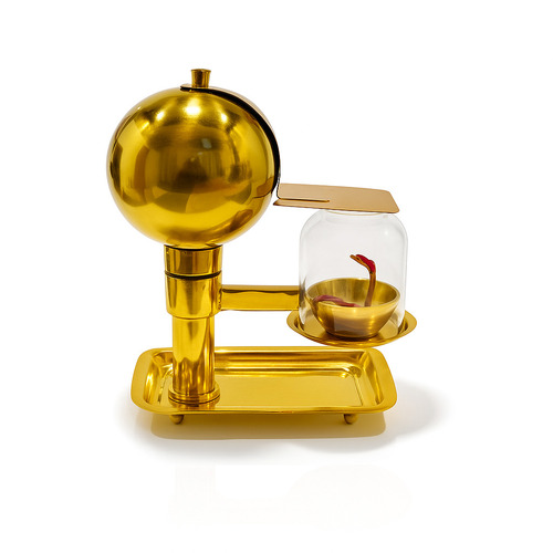 Brass Ghee Akhand Diya 500 Ml Capacity - Color: Polished