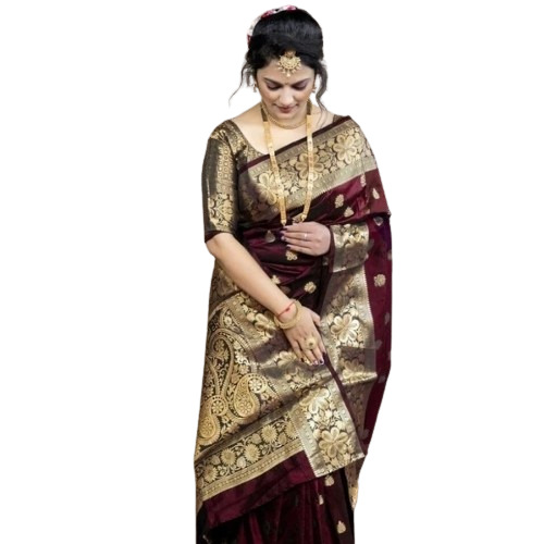 Maroon Silk Saree