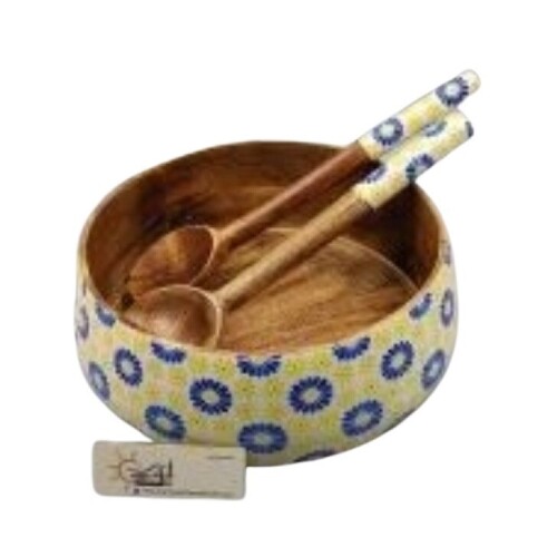 Wooden Salad Bowl - Color: Brown