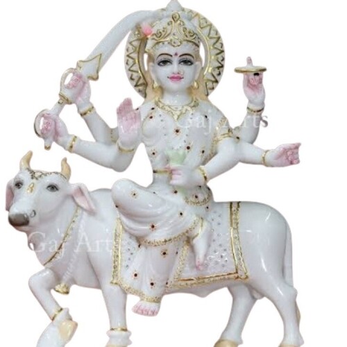 Durga Mata Marble Moorti - Color: White
