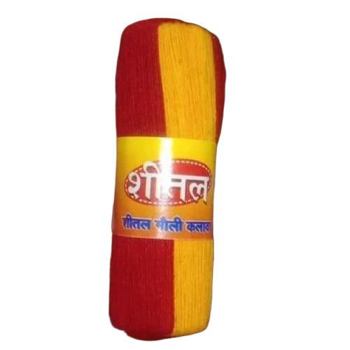 Polyester Red Yellow Pooja Kalawa