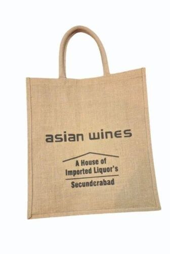 Printed Jute Bags - Color: Brown