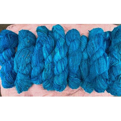 Recycled Sari Silk Yarn Firozi