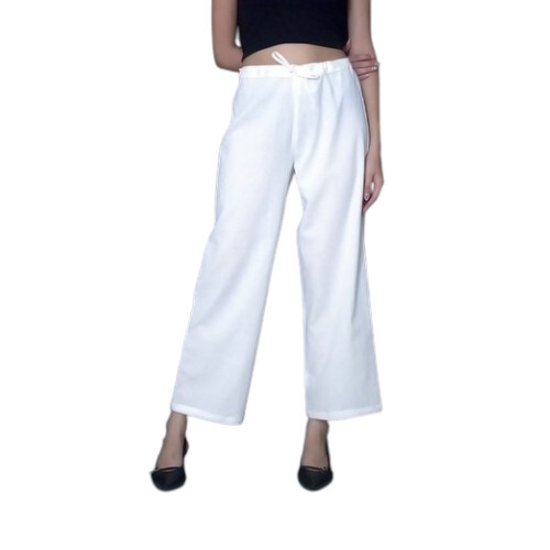 Women Off White Straight Pants - Feature: Pure Handloom Khadi Cotton