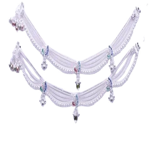 Women Silver Anklets - Occasion: Party