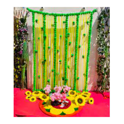 Customised Marigold Wedding Backdrop