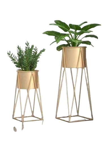 Fancy Metal Planters Set Of 2