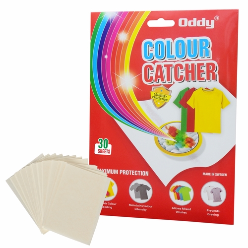 Oddy Colour Catcher Sheets for Laundry, Allow Mixed Washes, Prevent Colour Runs and Maintain Original Colour of Clothing, Available in Pack Of 30 & 60 Sheets